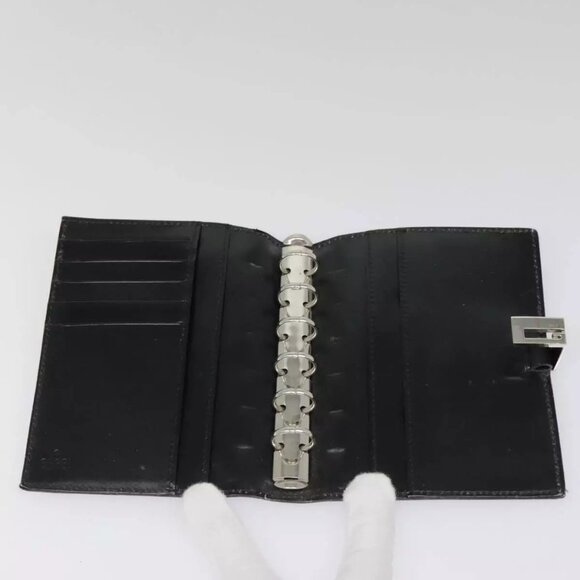 GUCCI Day Planner Cover Leather Black Auth - Picture 8 of 16